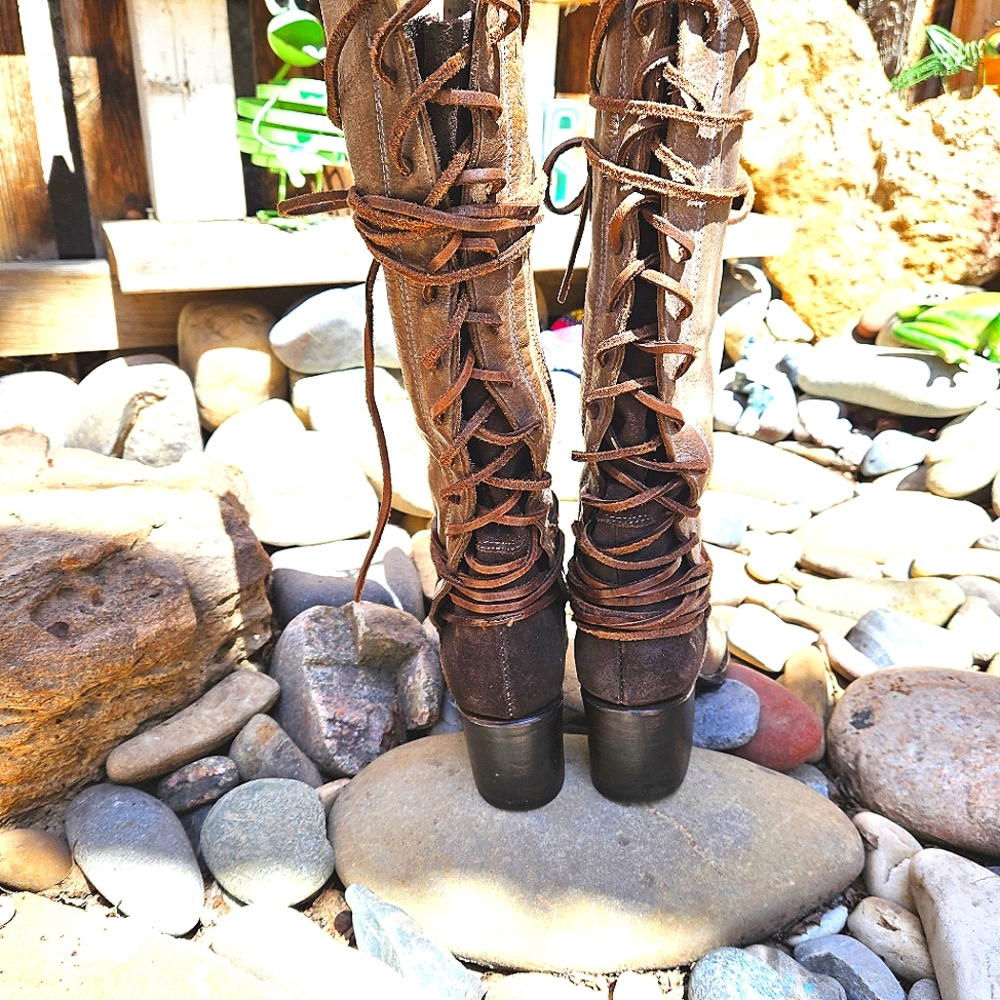 Freebird Coal tall leather boots.